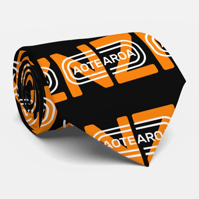 Cravate Aotearoa Art moderne (Roulé)