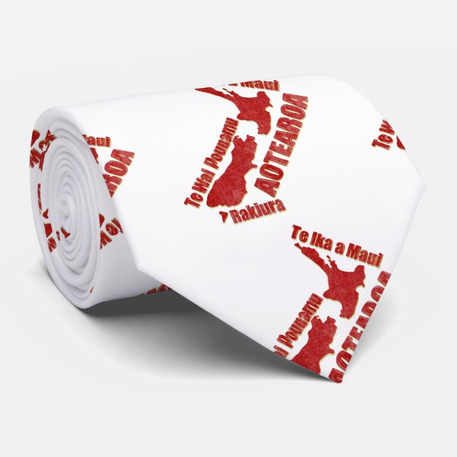 Cravate Aotearoa Maori (Roulé)