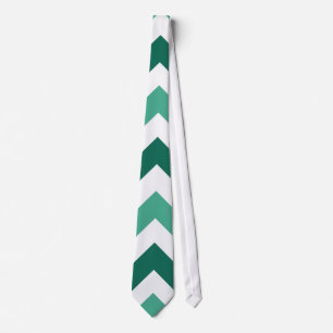 Cravate Aqua Green Chevron Zigzag Motif