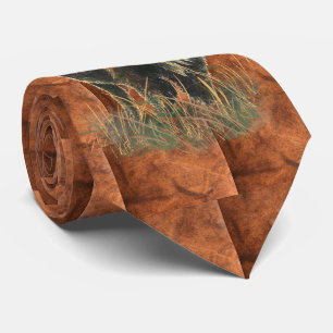 Cravate Aquarelle Bison Buffle Nature animale