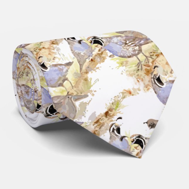 Cravate Aquarelle Californie Quail Bird Nature Art (Roulé)