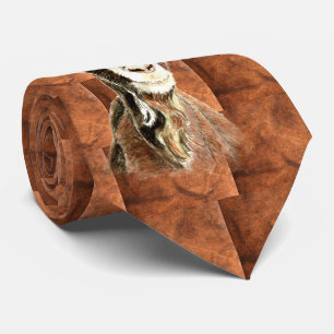 Cravate Aquarelle Chèvre ferme animal Motif Art