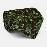 Aquarelle des branches d'olive en noir