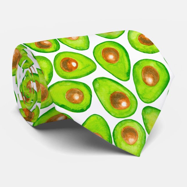 Cravate Aquarelle en tranches d'Avocado (Roulé)