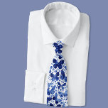 Cravate Aquarelle papillon bleu<br><div class="desc">Peinture à papillon bleu et blanc Indigo. Une cravate de coordination qui correspond à votre célébration. Art original de Nic Squirrell.</div>