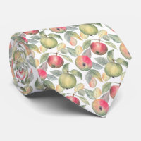 Aquarelle Pommes de verger vert et rouge mûr