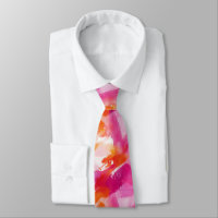 Aquarelle Rose Orange Abstrait
