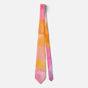 Cravate Aquarelle rose pâle Motif Abstrait