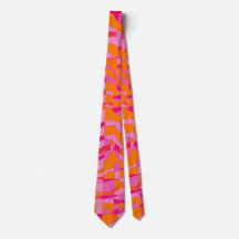 Aquarelle Unique Luxe Orange Pink Print