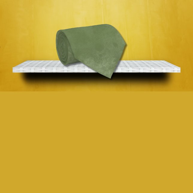 Cravate Aquarelle vert olive (Créateur téléchargé)