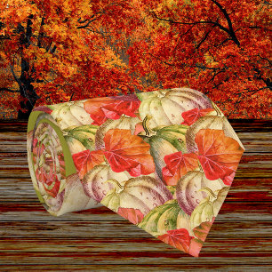 Cravate Aquarelle vintage Citrouilles Automne automne Oran