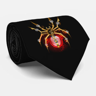 Cravate Araignée en vapeur noire