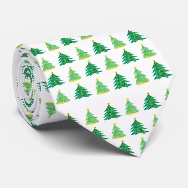 Cravate Arbre de Noël (Roulé)