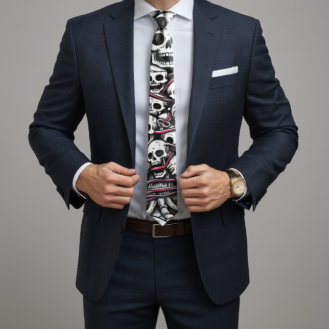 Cravate Arbre de Noël Crâne Pantalon de Pyjama Squelette C (Créateur téléchargé)