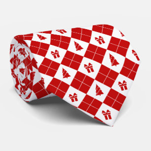 Cravate Arbres de Noël avec boîte cadeau Motif