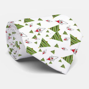 Cravate Arbres de Noël et Père Noël