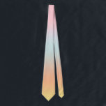 Cravate Arc-en-ciel Ombre rose bleu jaune<br><div class="desc">Belle aquarelle numérique rose violet pêche jaune dégradé bleu foncé design. Simple,  calme,  relaxant et glamour,  boho,  design moderne chic. Un cadeau radieux. Cadeaux Gradient personnalisés. Cadeaux Gradiés personnalisés</div>
