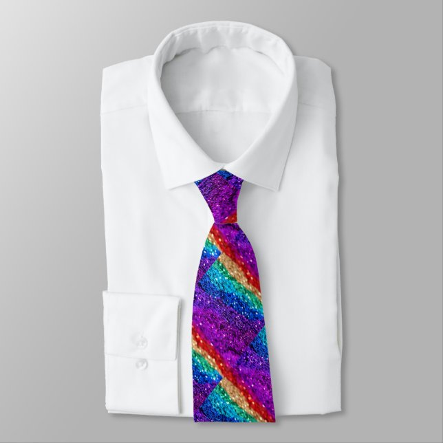 Cravate Arc-en-ciel scintillant (Attaché)