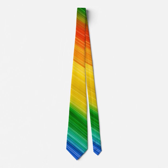 Cravate Arc-en-ciel vibrant de couleurs (Devant)