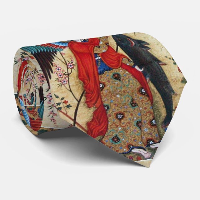 CRAVATE ARCHANGEL RAPHAEL ET POISSON (Roulé)