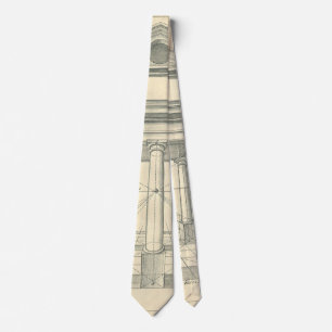 Cravate Architecture vintage, portique romain avec colonne