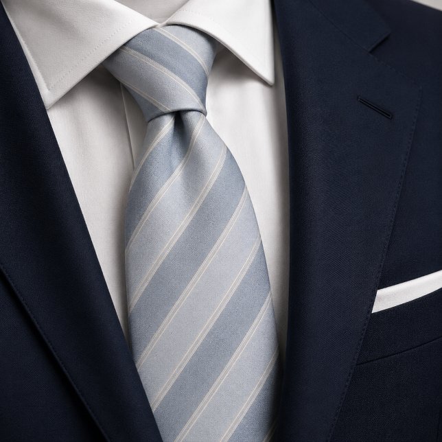 Cravate Ardoise Bleue et Grise Poussiéreuse Jacquard Ribbe (Créateur téléchargé)