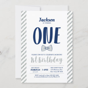 Cravate Argent, Bow   Invitation pour le premier a