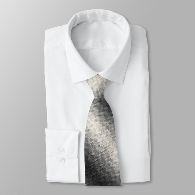 Cravate Argent de Digitals et conception ionique romaine (Attaché)