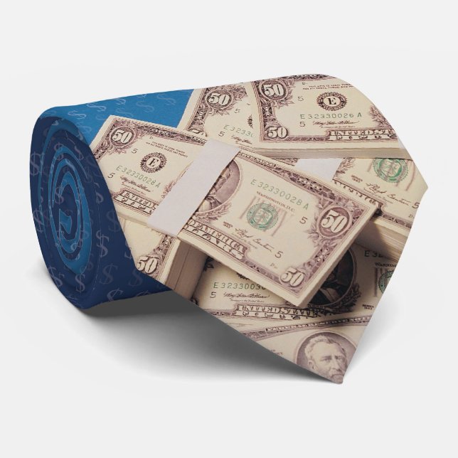 Cravate Argent des USA - $50 billets d'un dollar (Roulé)