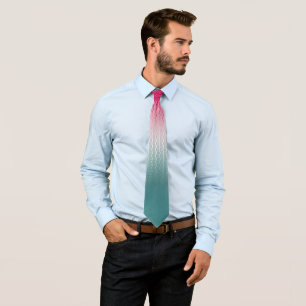 Cravate Argent magenta bouché Turquoise