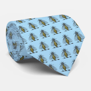 Cravate Armoiries de l'abeille Vintage héraldique Preppy E