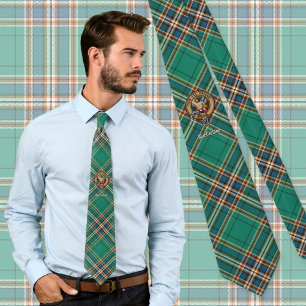 Cravate Armoiries du clan MacFarlane sur le tartan de chas