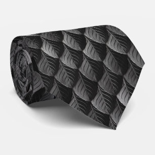 Cravate Armoiries en cuir Dragon Scale Noir