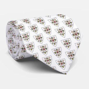 Cravate Armoiries Vintage 4 Abeilles Rouleaux sur Bouclier