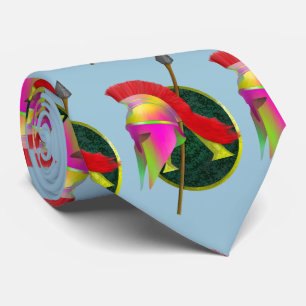 Cravate Armure et casque spartiate