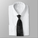Cravate Arrière - plan de monocristolite noir<br><div class="desc">Arrière - plan de monocristolite noir avec un motif abstrait. Design cool moderne glam.</div>