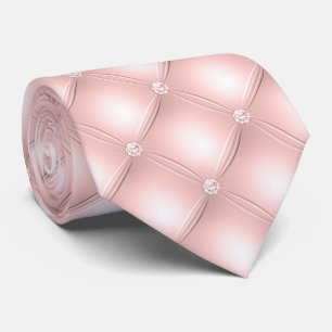 Cravate Arrière - plan rose et perles