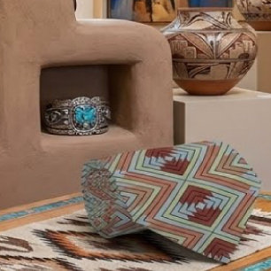 Cravate Art à motifs de style amérindien du Sud-Ouest