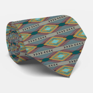 Cravate Art à motifs du Sud-Ouest américain et couleurs te