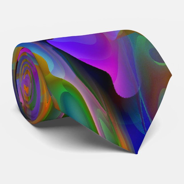 Cravate Art abstrait moderne Dreamscape (Roulé)