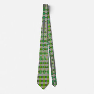Cravate Art Abstrait Vert 1003