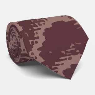 Cravate art camouflage marron beige abstrait