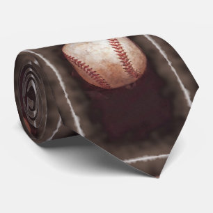 Cravate Art De Baseball Sepia Style vintage