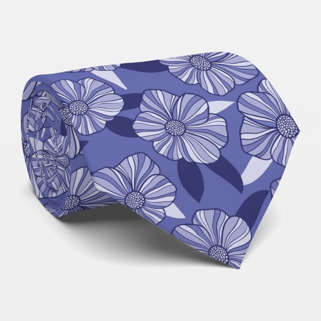 Cravate Art de ligne floral (Roulé)