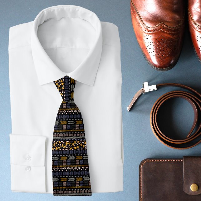 Cravate Art déco floral chic | VINTAGE (Créateur téléchargé)