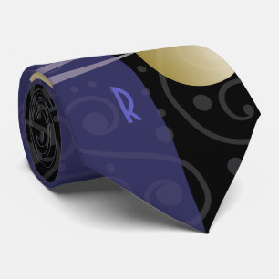 Cravate Art déco monogramme