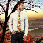 Cravate Art Déco Retro Grunge De Stijl En Verre La<br><div class="desc">Une cravate design moderne avec une motif d'inspiration mondrienne,  grunge et verre à plomb art déco,  aux couleurs chaudes.</div>