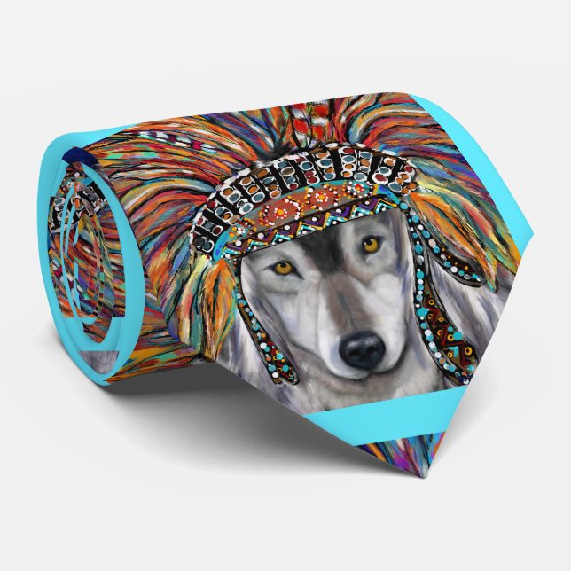 Cravate Art du Loup Gris (Roulé)