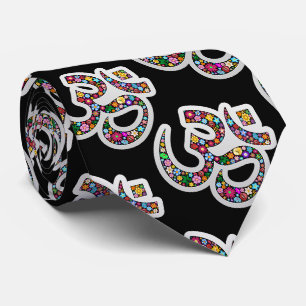Cravate Art symbolique floral Namaste