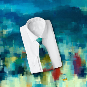 Cravate Artsy Winter Colours Moderne Cubiste Abstrait